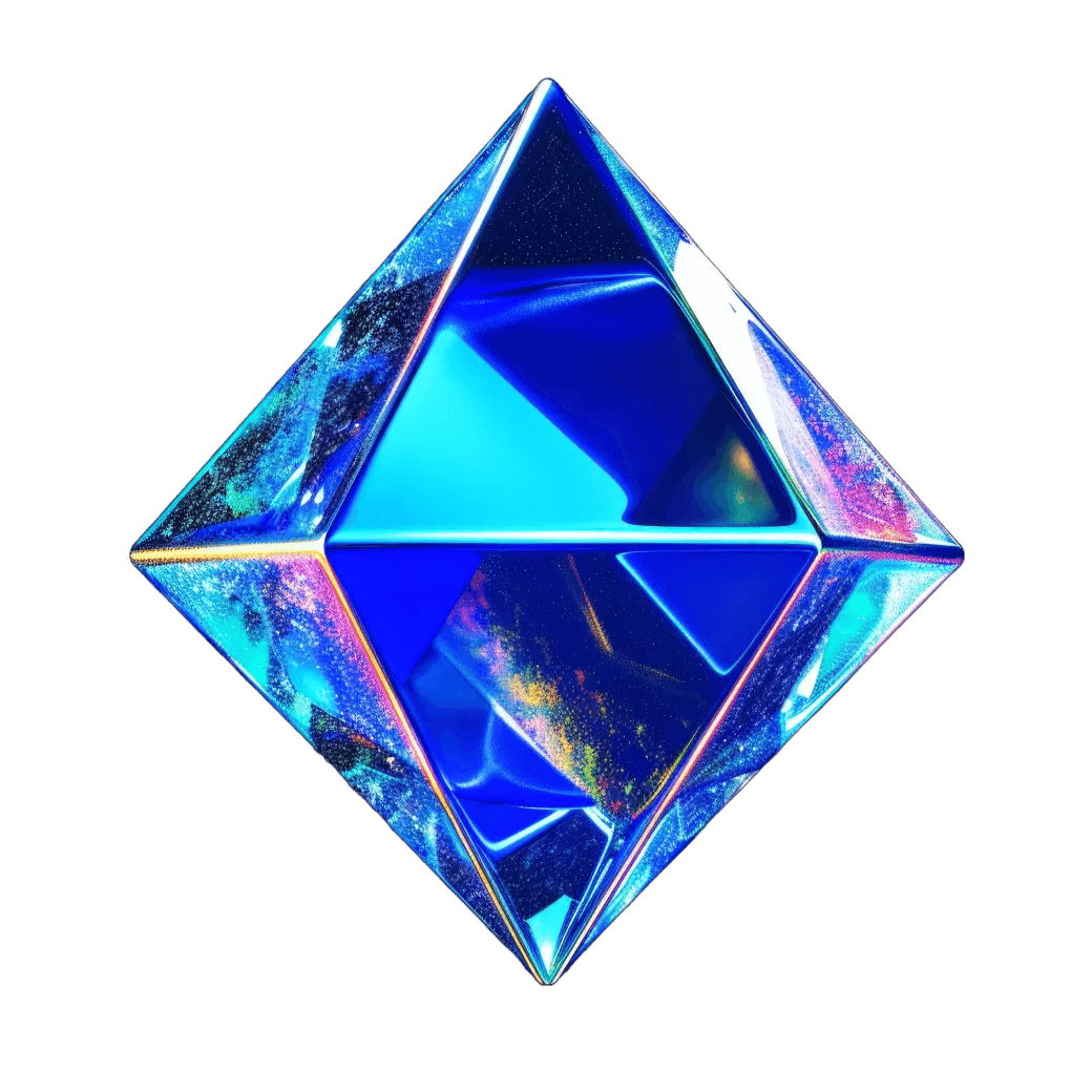 Crystalline geometric polyhedron